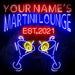 Custom Ultra-Bright Martini Lounge Bar LED Sign with Remote (Neon-Style, LED Technology) - Way Up Gifts