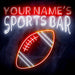 Custom Ultra-Bright Football Sports Bar LED Sign with Remote (Neon-Style, LED Technology) - Way Up Gifts