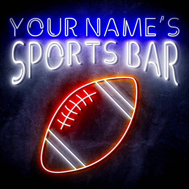 Custom Ultra-Bright Football Sports Bar LED Sign with Remote (Neon-Style, LED Technology) - LED Gift Works