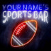 Custom Ultra-Bright Football Sports Bar LED Sign with Remote (Neon-Style, LED Technology) - Way Up Gifts