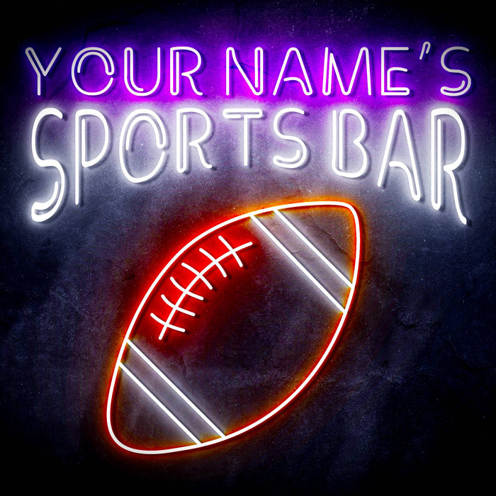Custom Ultra-Bright Football Sports Bar LED Sign with Remote (Neon-Style, LED Technology) - Way Up Gifts