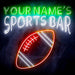 Custom Ultra-Bright Football Sports Bar LED Sign with Remote (Neon-Style, LED Technology) - Way Up Gifts