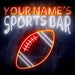 Custom Ultra-Bright Football Sports Bar LED Sign with Remote (Neon-Style, LED Technology) - Way Up Gifts