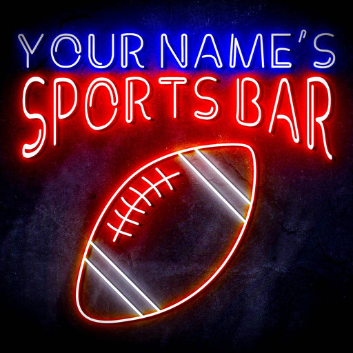 Custom Ultra-Bright Football Sports Bar LED Sign with Remote (Neon-Style, LED Technology) - Way Up Gifts