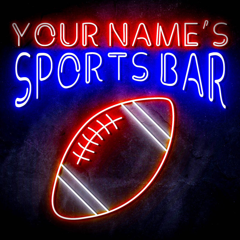 Custom Ultra-Bright Football Sports Bar LED Sign with Remote (Neon-Style, LED Technology) - LED Gift Works