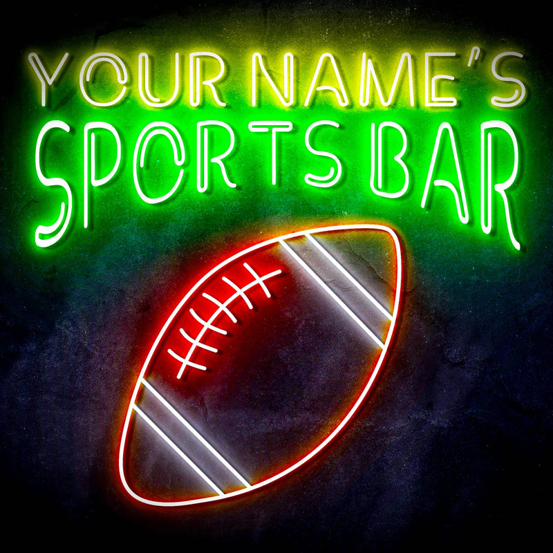 Custom Ultra-Bright Football Sports Bar LED Sign with Remote (Neon-Style, LED Technology) - LED Gift Works