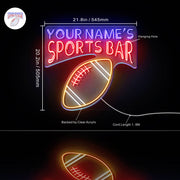Custom Ultra-Bright Football Sports Bar LED Sign with Remote (Neon-Style, LED Technology) - LED Gift Works
