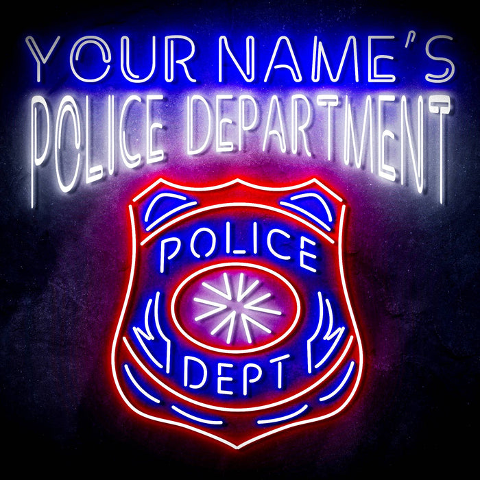 Custom Ultra-Bright Police Department LED Sign with Remote (Neon-Style, LED Technology) - Way Up Gifts