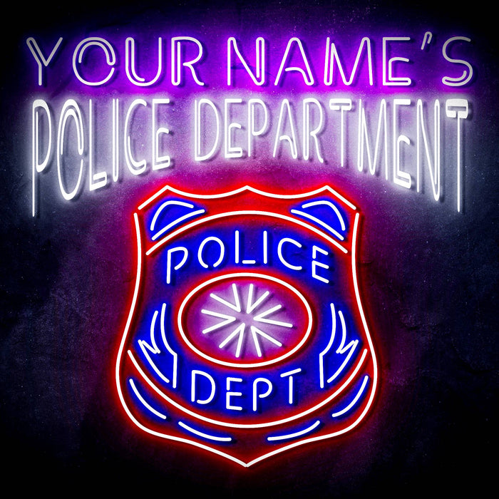 Custom Ultra-Bright Police Department LED Sign with Remote (Neon-Style, LED Technology) - Way Up Gifts