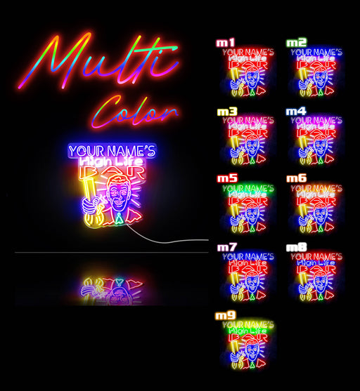 Personalized Ultra-Bright High Life Bar LED Sign with Remote (Neon-Style, LED Technology) - LED Gift Works