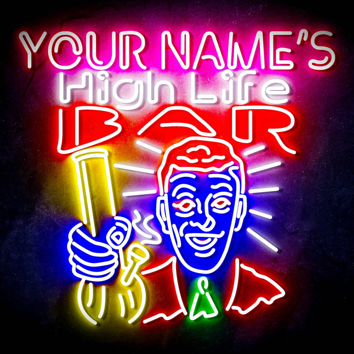 Personalized Ultra-Bright High Life Bar LED Sign with Remote (Neon-Style, LED Technology) - Way Up Gifts