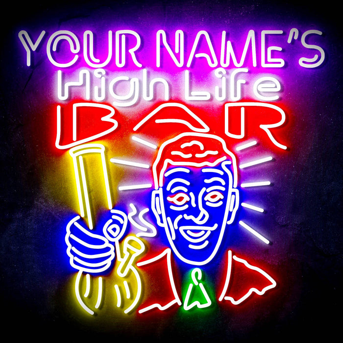 Personalized Ultra-Bright High Life Bar LED Sign with Remote (Neon-Style, LED Technology) - Way Up Gifts