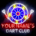 Custom Ultra-Bright Dart Club LED Sign with Remote (Neon-Style, LED Technology) - Way Up Gifts