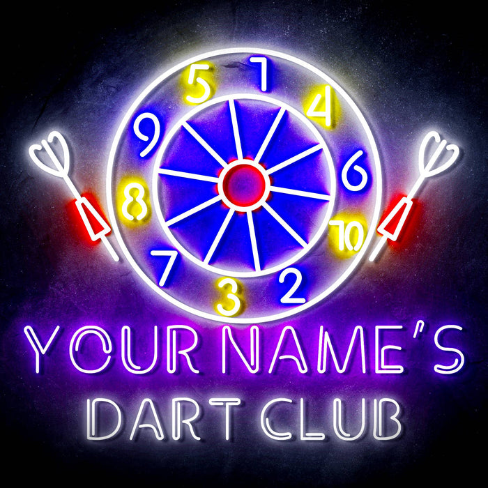 Custom Ultra-Bright Dart Club LED Sign with Remote (Neon-Style, LED Technology) - Way Up Gifts