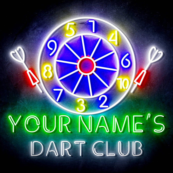 Custom Ultra-Bright Dart Club LED Sign with Remote (Neon-Style, LED Technology) - Way Up Gifts