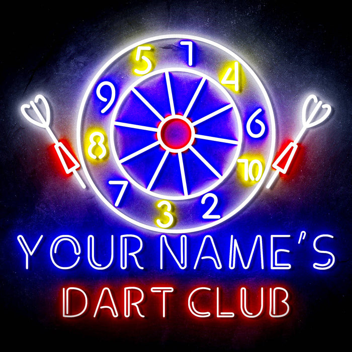 Custom Ultra-Bright Dart Club LED Sign with Remote (Neon-Style, LED Technology) - Way Up Gifts