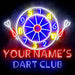 Custom Ultra-Bright Dart Club LED Sign with Remote (Neon-Style, LED Technology) - Way Up Gifts