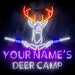Custom Ultra-Bright Hunting Cabin Bar Deer Camp LED Sign with Remote (Neon-Style, LED Technology) - Way Up Gifts