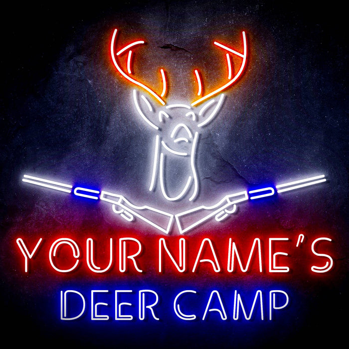 Custom Ultra-Bright Hunting Cabin Bar Deer Camp LED Sign with Remote (Neon-Style, LED Technology) - Way Up Gifts
