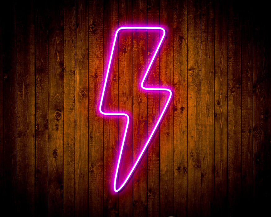 Lightning Bolt Flex Silicone LED Sign (Neon-Style, LED Technology) - Way Up Gifts