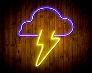 Cloud Lightning Bolt Flex Silicone LED Sign (Neon-Style, LED Technology) - LED Gift Works