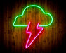 Cloud Lightning Bolt Flex Silicone LED Sign (Neon-Style, LED Technology) - Way Up Gifts