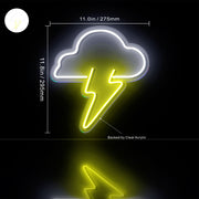 Cloud Lightning Bolt Flex Silicone LED Sign (Neon-Style, LED Technology) - LED Gift Works