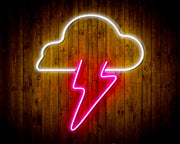 Cloud Lightning Bolt Flex Silicone LED Sign (Neon-Style, LED Technology) - LED Gift Works