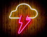 Cloud Lightning Bolt Flex Silicone LED Sign (Neon-Style, LED Technology) - Way Up Gifts