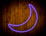 Crescent Moon Childs Room Flex Silicone LED Sign (Neon-Style, LED Technology) - Way Up Gifts