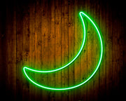Crescent Moon Childs Room Flex Silicone LED Sign (Neon-Style, LED Technology) - LED Gift Works