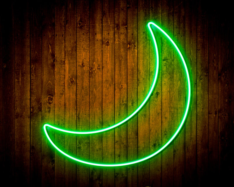 Crescent Moon Childs Room Flex Silicone LED Sign (Neon-Style, LED Technology) - LED Gift Works