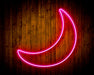 Crescent Moon Childs Room Flex Silicone LED Sign (Neon-Style, LED Technology) - Way Up Gifts