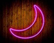 Crescent Moon Childs Room Flex Silicone LED Sign (Neon-Style, LED Technology) - LED Gift Works