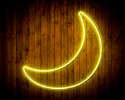 Crescent Moon Childs Room Flex Silicone LED Sign (Neon-Style, LED Technology) - LED Gift Works