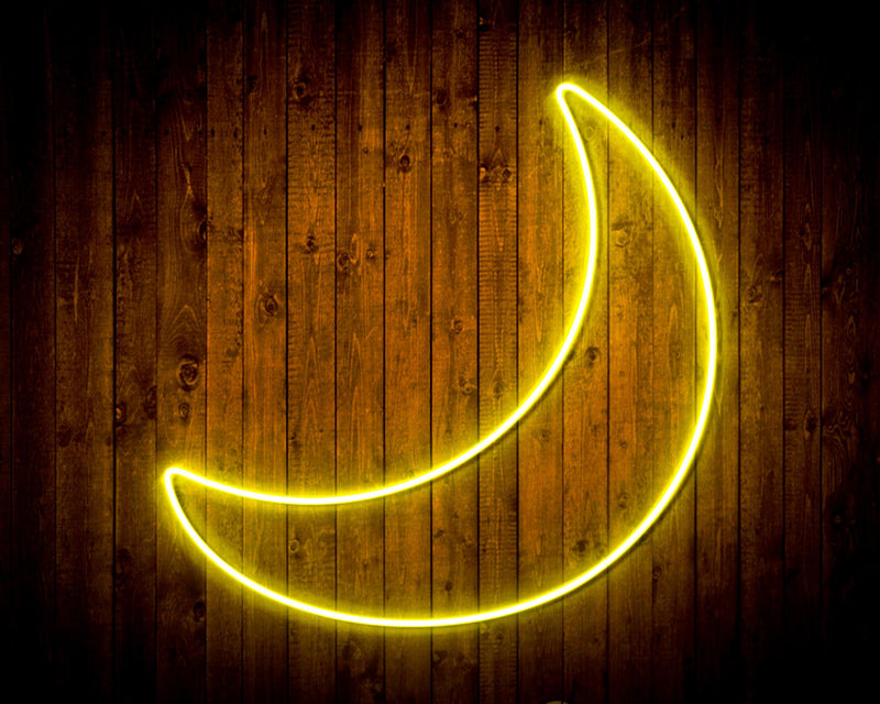 Crescent Moon Childs Room Flex Silicone LED Sign (Neon-Style, LED Technology) - LED Gift Works