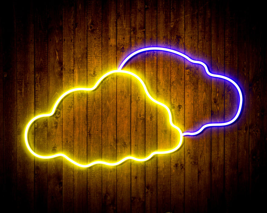 Two Clouds Sky Room Light Flex Silicone LED Sign (Neon-Style, LED Technology) - Way Up Gifts