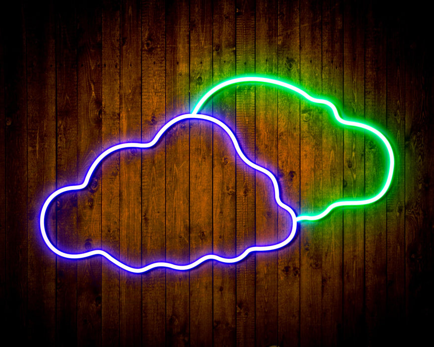 Two Clouds Sky Room Light Flex Silicone LED Sign (Neon-Style, LED Technology) - Way Up Gifts