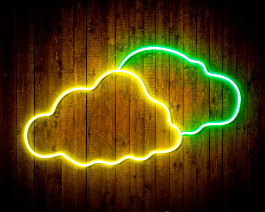 Two Clouds Sky Room Light Flex Silicone LED Sign (Neon-Style, LED Technology) - Way Up Gifts