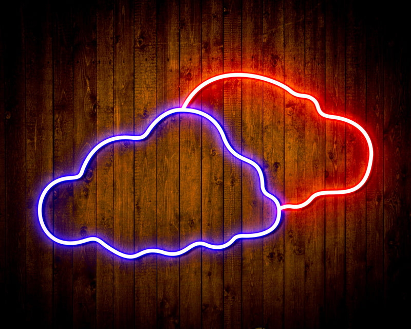 Two Clouds Sky Room Light Flex Silicone LED Sign (Neon-Style, LED Technology) - LED Gift Works