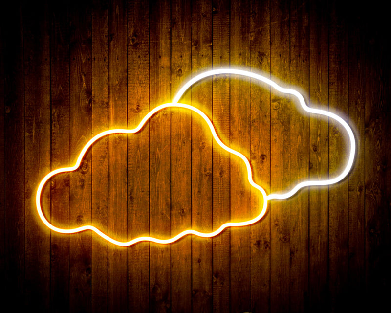 Two Clouds Sky Room Light Flex Silicone LED Sign (Neon-Style, LED Technology) - LED Gift Works