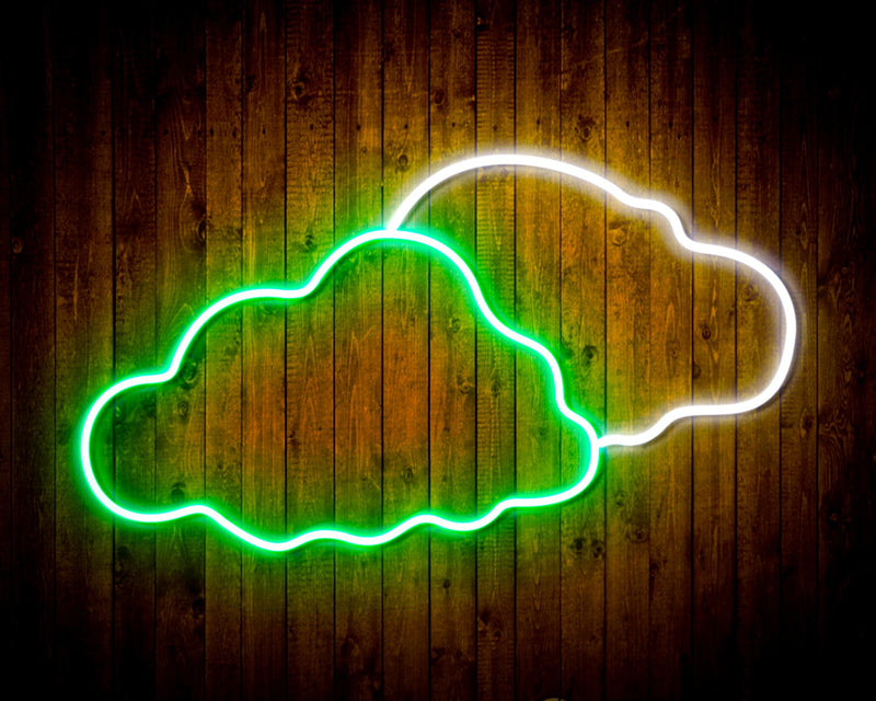Two Clouds Sky Room Light Flex Silicone LED Sign (Neon-Style, LED Technology) - LED Gift Works
