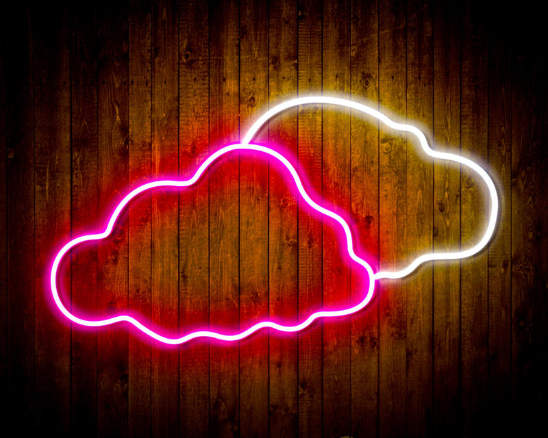 Two Clouds Sky Room Light Flex Silicone LED Sign (Neon-Style, LED Technology) - LED Gift Works