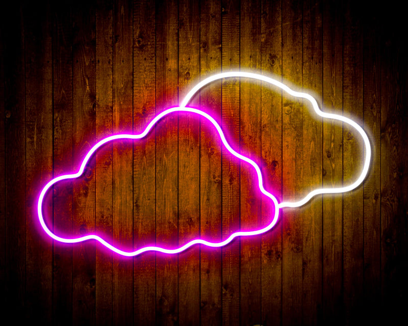 Led Cloud Sign Examples Two Clouds Sky Room Light Flex Silicone LED Sign (Neon-Style, LED Tech ...