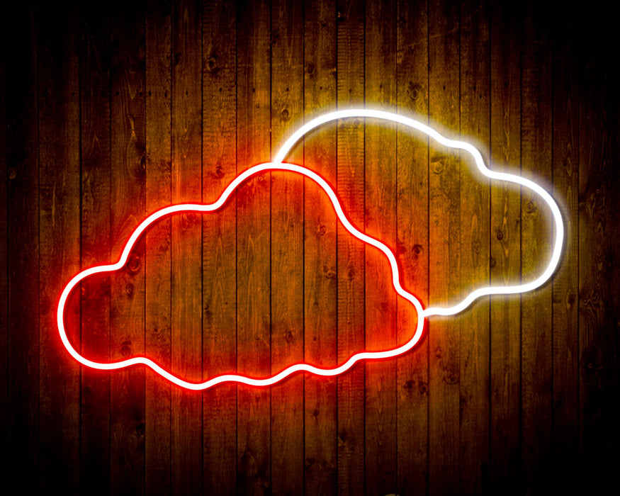 Two Clouds Sky Room Light Flex Silicone LED Sign (Neon-Style, LED Technology) - Way Up Gifts