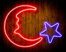 Star and Moon Room Light Flex Silicone LED Sign (Neon-Style, LED Technology) - Way Up Gifts