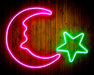 Star and Moon Room Light Flex Silicone LED Sign (Neon-Style, LED Technology) - Way Up Gifts