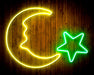Star and Moon Room Light Flex Silicone LED Sign (Neon-Style, LED Technology) - Way Up Gifts