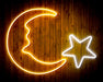 Star and Moon Room Light Flex Silicone LED Sign (Neon-Style, LED Technology) - Way Up Gifts