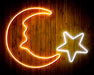 Star and Moon Room Light Flex Silicone LED Sign (Neon-Style, LED Technology) - Way Up Gifts